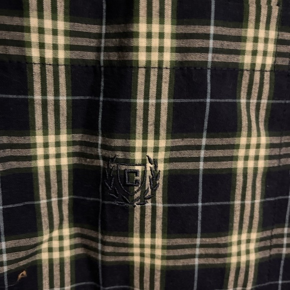 Chaps men’s XL blues& cream plaid long sleeve button down.‎ Easy care pocket - Picture 6 of 7